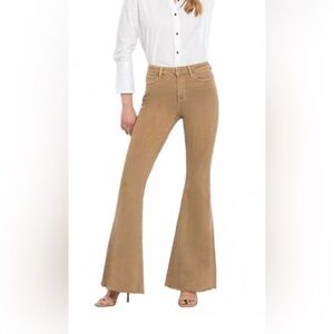 NWT Vervet Bella High Rise Flare Raw Hem Jeans Womens 20